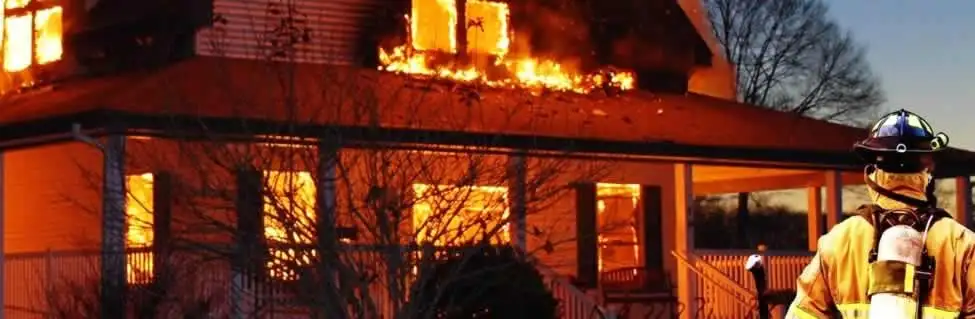 fire damage repair emergency response at a residential property affected by an active house fire in Orange, CA