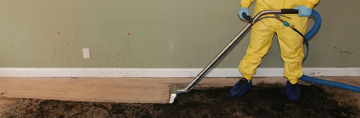 sewage removal service performing deep cleaning and extraction of sewage from an indoor area in Orange, CA